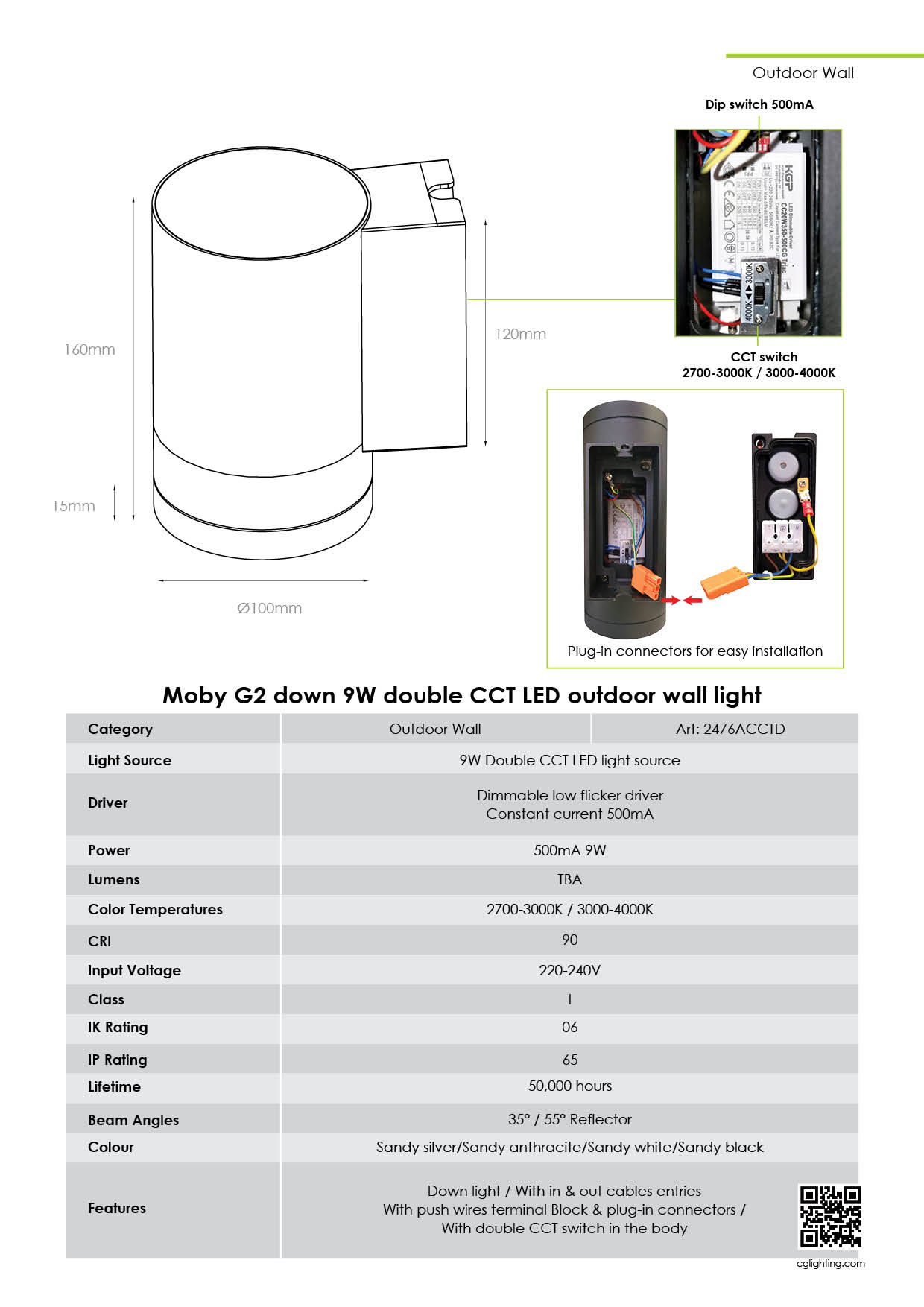 Moby G2 down 9W double CCT2