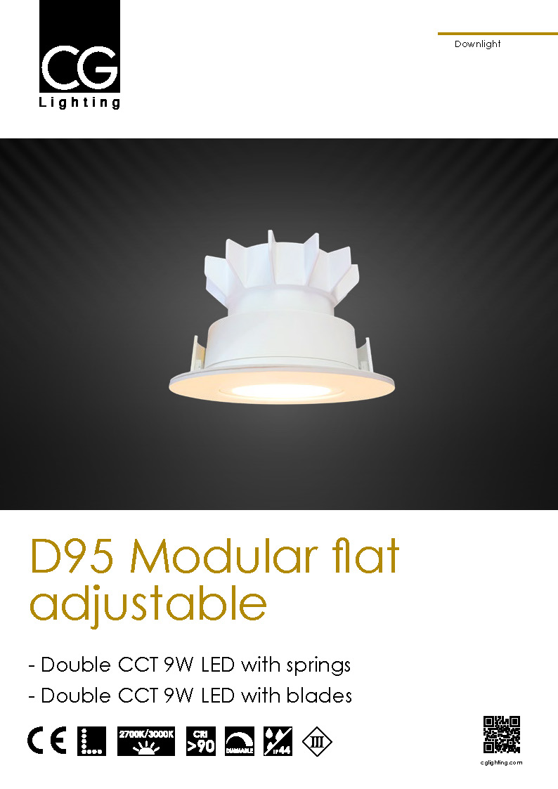 D95 Modular flat adjustable double CCT 9W LED with springs and blades_Page_1